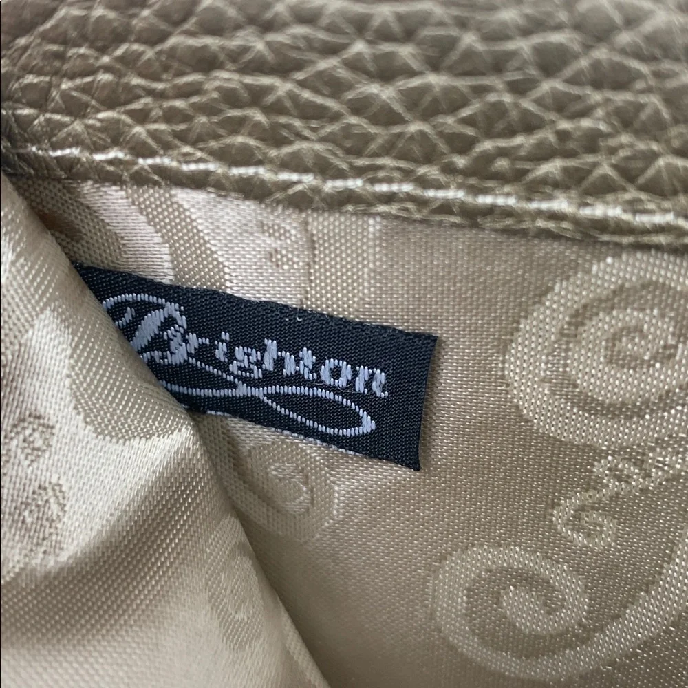 Brighton vintage leather wallet Tan with silver detail Multiple pockets